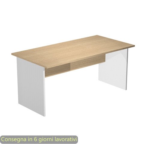 Scrivania linea Presto Artexport 180x80xH.72 cm gamba a pannello in melaminico rovere – 005PAN/C