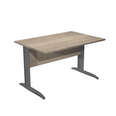 Scrivania piano rovere canadese gamba a L in metallo antracite Presto 120x80xH.72 cm – 004K2/J/AF