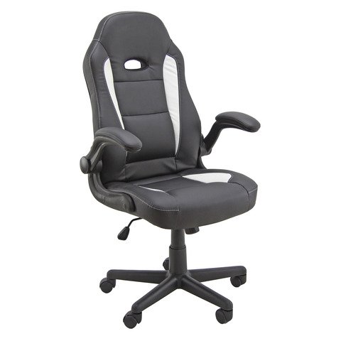 Poltrona direzionale Unisit CH3 Eco smart in PU con braccioli nero/bianco CH3/KN