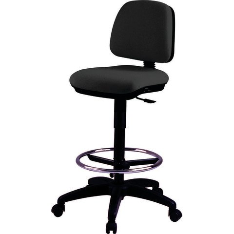 Sgabello tecnico Unisit Esos EOE4S seduta alta poggiapiedi telescopico rivestimento Eco nero – EOE4S/EN_new