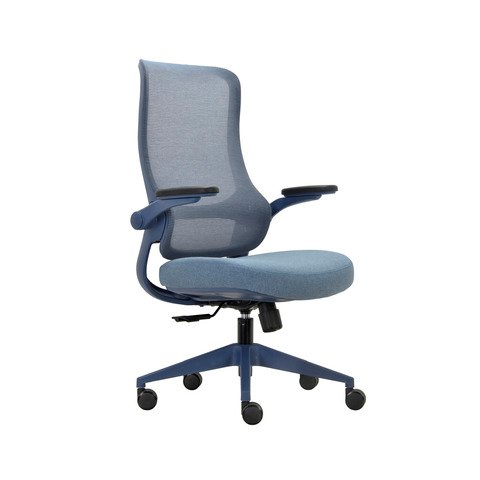 Seduta semi-direzionale Unisit Aurora braccioli regolabili e supporto lombare blu – LN18 BLU