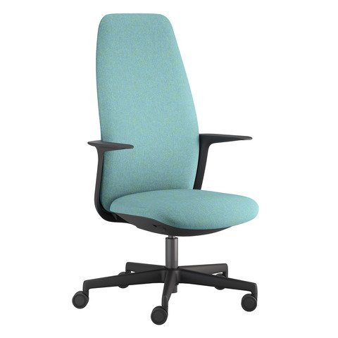 Seduta semi-direzionale ergonomica Unisit Levita con braccioli tessuto convert blu melange 7311 – LVA/D7BM