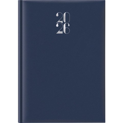 Agenda 2026 Giornaliera A4 S/D separati Gommato blu 26-065100401C