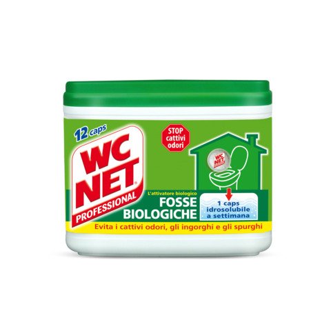 Bio-attivatore WC Net fosse biologiche – conf. 12 capsule idrosolubili M74408