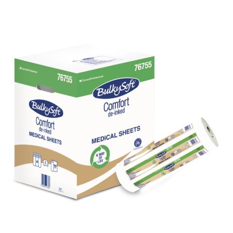 Lenzuolino medico Bulkysoft Comfort 2 veli – bianco 50 m – conf.6 pz – 76755.E10