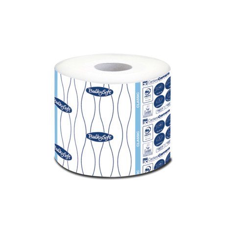 Carta igienica fascettata Bulkysoft Classic pura cellulosa – 2 veli 150 strappi bianco – conf. 96 pz – 66087.E20