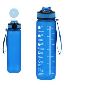 Borraccia motivazionale in PETG blu senza BPA 1 L 21421-019