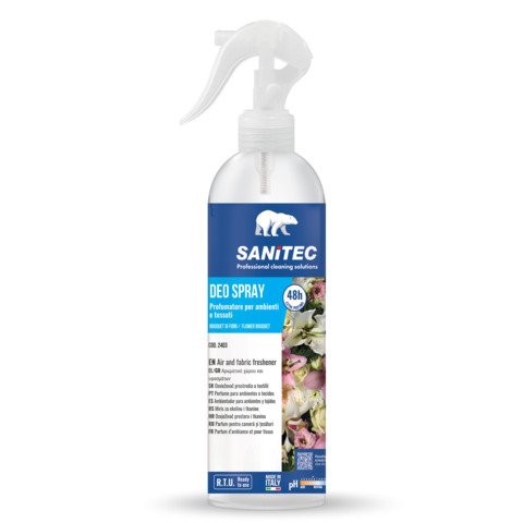 Profumatore per ambienti e tessuti Sanitec Deo Spray 300 ml bouquet di fiori – 2403