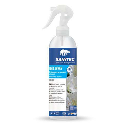Profumatore per ambienti e tessuti Sanitec Deo Spray 300 ml muschio bianco – 2400