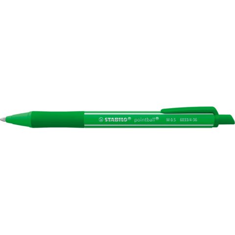 Penna a sfera a scatto Stabilo Pointball Colorful 0,5 mm verde menta – 6033/4-36