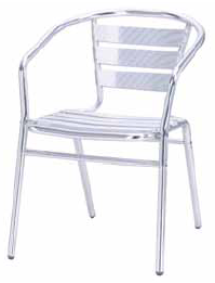 Sedia in alluminio tipo bar