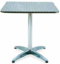 Tavolo quadrato in alluminio di lato cm 70