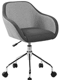 Columbus
Poltrona operativa con braccioli, tessuto grigio