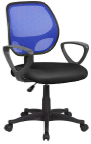 Atlanta
Sedia operativa con braccioli, blu/nero