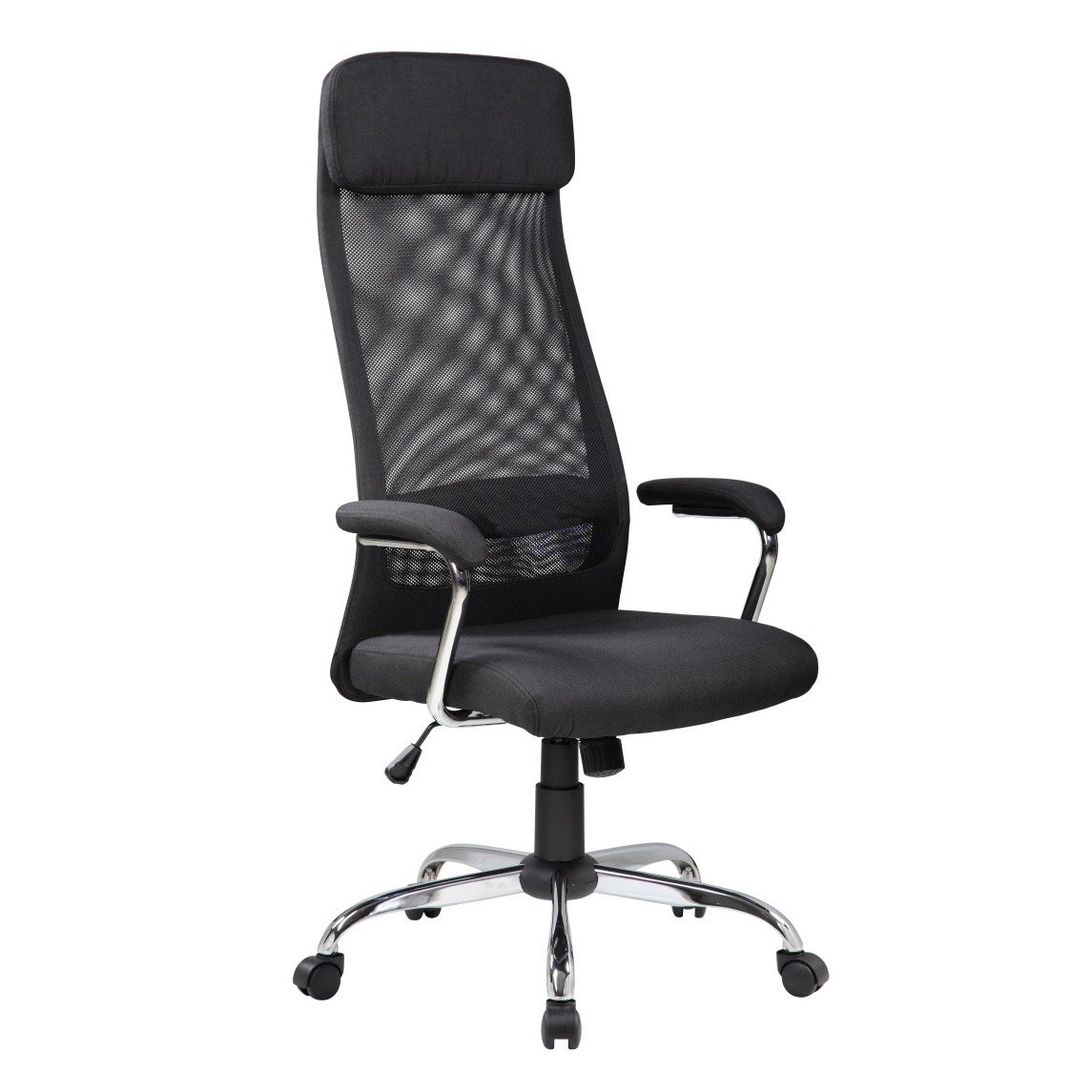 Houston Poltrona direzionale con braccioli, nero