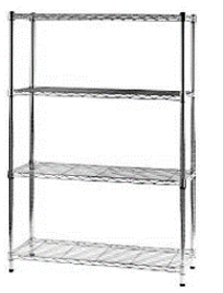 Libreria light cromo con 5 piani cm 35 x 90 x 177