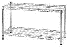 Scaffale due ripiani cm 35 x 60 x h.50