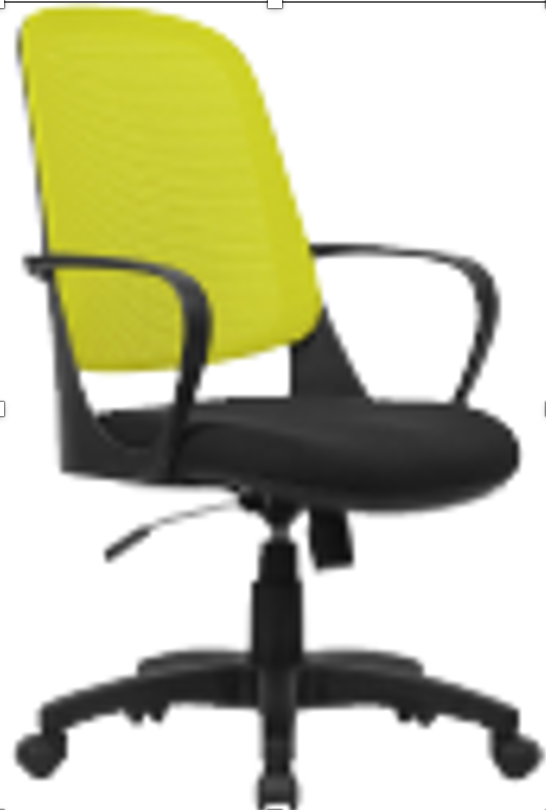 Washington
Poltrona operativa con braccioli, nero/giallo