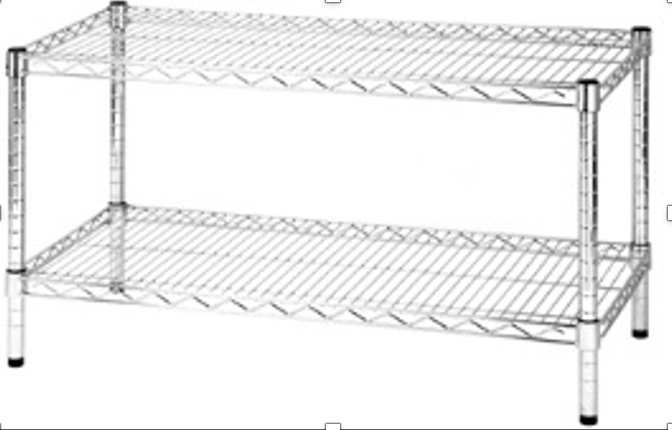 Scaffale due ripiani cm 45 x 60 x h.50