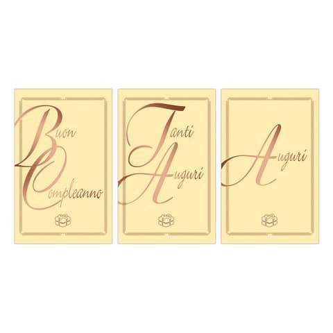 Biglietti Biembi Midi Da Vinci Compleanno e Auguri 9×14 cm conf. 18 pz assortiti avorio – BXBDKTC10