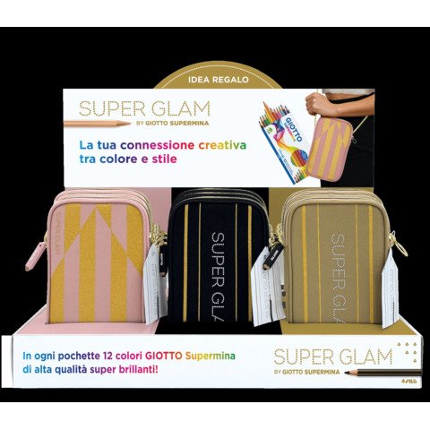 Espositore 9 pochette Giotto Superglam Supermina da 12 pezzi assortiti – F238300
