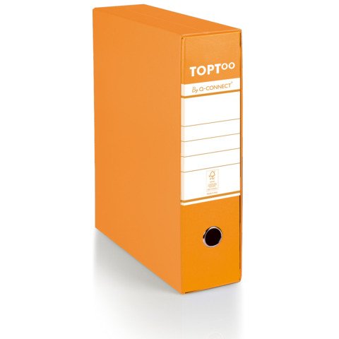 Registratore protocollo con custodia TOPToo by Q-Connect dorso 8 cm – 28,5×35 cm – arancio – 0201042/P.AR