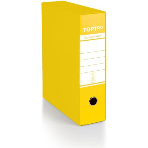 Registratore commerciale con custodia TOPToo by Q-Connect dorso 8 cm – 28,5×32 cm – giallo – 0201042/Q.GI