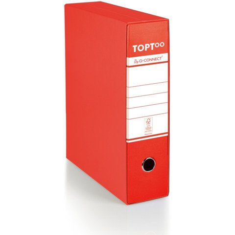 Registratore protocollo con custodia TOPToo by Q-Connect dorso 8 cm – 28,5×35 cm – rosso – 0201042/P.RO