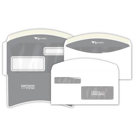 Buste con 2 finestre Pigna Envelopes FLY-Matic 2 80 g/m² 115×230 mm bianco conf. 1000 – 0224302