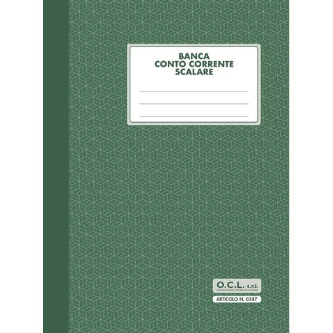 Banca conto corrente scalare O.C.L. 17×23 cm 20 fogli – 0587