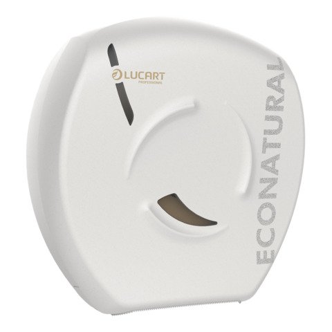 Dispenser per carta igienica maxi jumbo Lucart Professional Econatural Flow 35,7x35x14,2 cm bianco – 892518