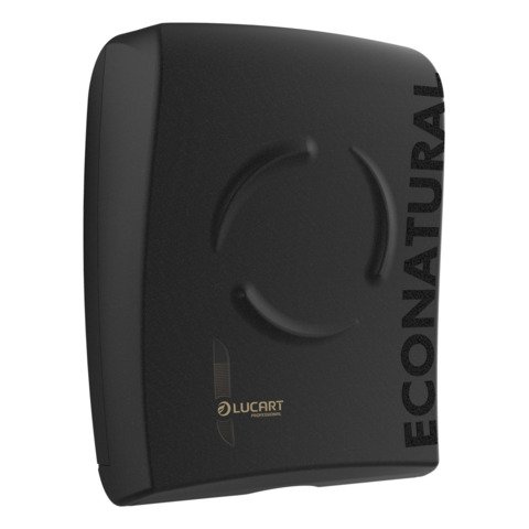 Dispenser per asciugamani piegati a Z, V e C Lucart Professional Econatural Flow 40,4x32x15,5 cm nero – 892509
