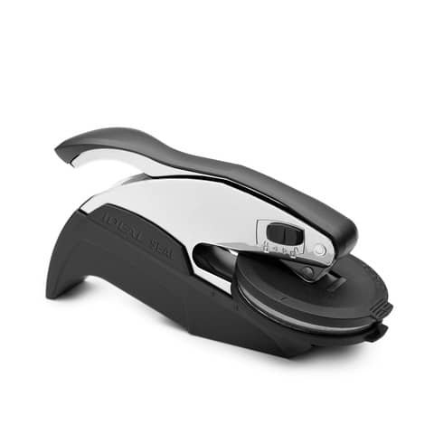 Ideal Seal 970051/LS Cromo – Timbro a secco PERSONALIZZATO – pressa  Ø51 mm – con borsa deluxe – 185417