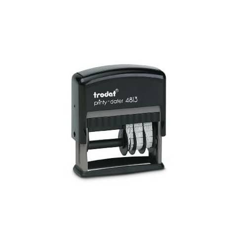 Printy 4813 – Datario con testo PERSONALIZZATO fino a 2 righe dimensione max personalizzazione 26×9 mm – 181812