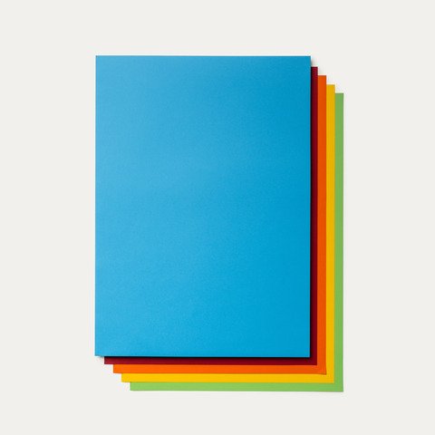 Cartoncini colorati Favini Prisma monoruvidi 220 g/m² 50×70 cm conf. 20 in 5 colori forti assortiti – A33X022