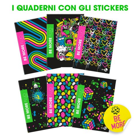 Espositore 334 articoli scolastici assortiti Be More Fluo