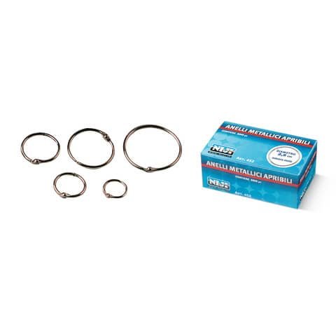 Anelli metallici Niji ⌀ 2 cm Conf. 100 pezzi – 451