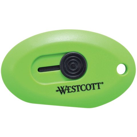 Cutter di sicurezza Westcott con mini lama a scatto in ceramica lunghezza 31 mm verde – E-16474 00