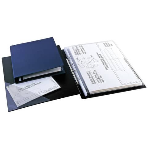 Raccoglitore Sei Rota Sanremo 2000 – 4 anelli D Ø 25 mm – 23×33 cm dorso 4 cm blu – 34233307