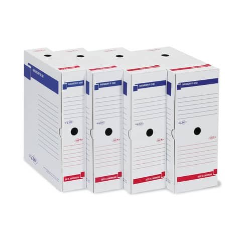 Scatola archivio Sei Rota Memory X 80 25×35 cm dorso 8 cm bianco 673208