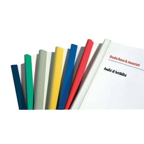 Dorsi plastici Leonardi per rilegatura senza macchine 29,7 cm diam.16 mm rosso in conf. da 25 – D116RO