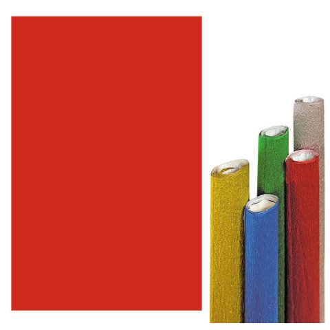 Carta crespa metallizzata Deco 50×150 cm – 51 g/m² – rosso – 2196/3