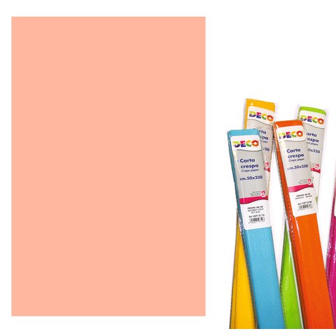Carta crespa Deco 50×250 cm – 40 g/m² – rosa carne – 10713/07