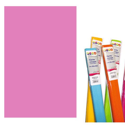 Carta crespa Deco 50×250 cm – 40 g/m² – rosa – 10713/08