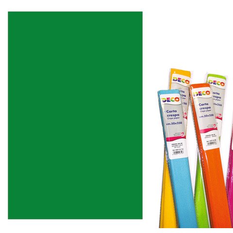 Carta crespa Deco 50×250 cm – 40 g/m² – verde scuro – 10713/18