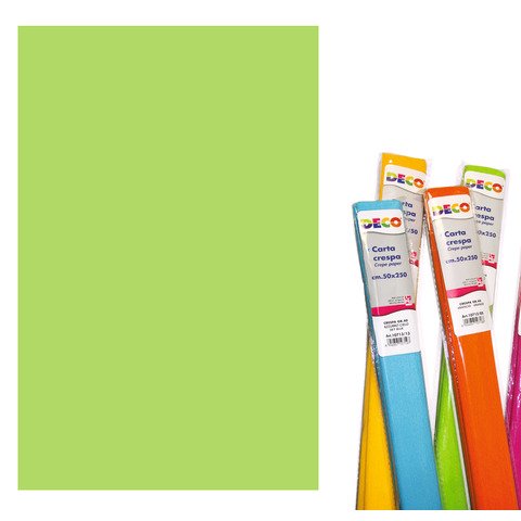 Carta crespa Deco 50×250 cm – 40 g/m² – verde chiaro – 10713/16