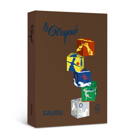 Carta colorata Favini Le Cirque A4 160 g/m² marrone tartufo 301 – risma da 250 fogli – A74N334