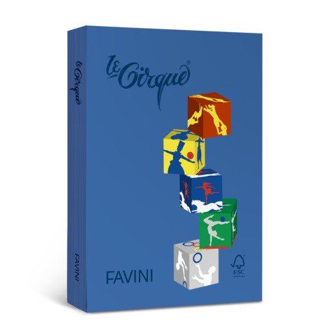 Carta colorata Favini Le Cirque A4 80 g/m² blu oceano 303 risma da 500 fogli A71K534
