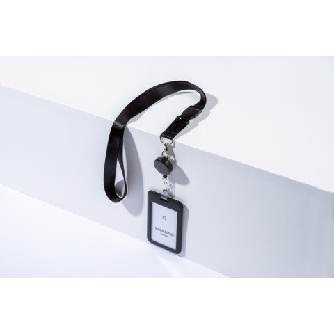 Kit porta badge 110×68 mm + cordoncino 4 cm Avery nero – R4828HB-1