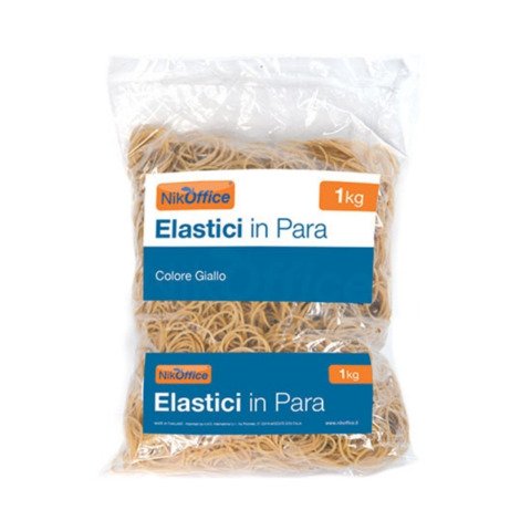 Elastici in para Nikoffice in busta da 1 kg Ø 150 mm 06NIK011